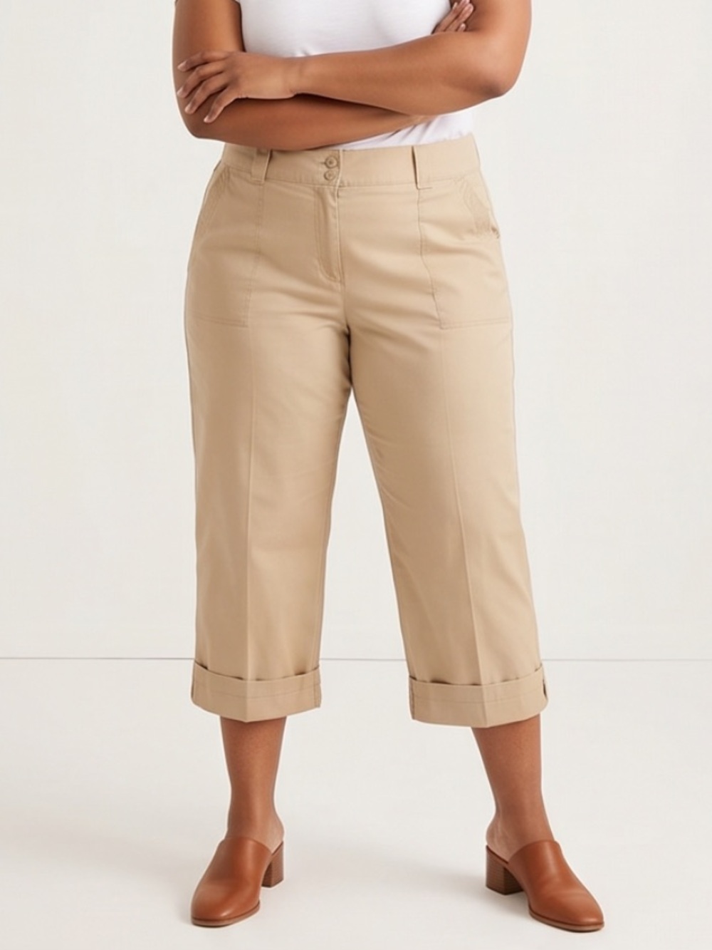Lightweight Calvin Klein Jeans Women's Beige Capris